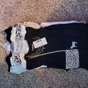 Children's Place onesie tops, size 6-9 months, set of 5